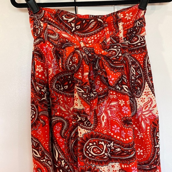 Free People Double Trouble Wide Leg Tiger Lily Combo Pants Size XS - Picture 5 of 13